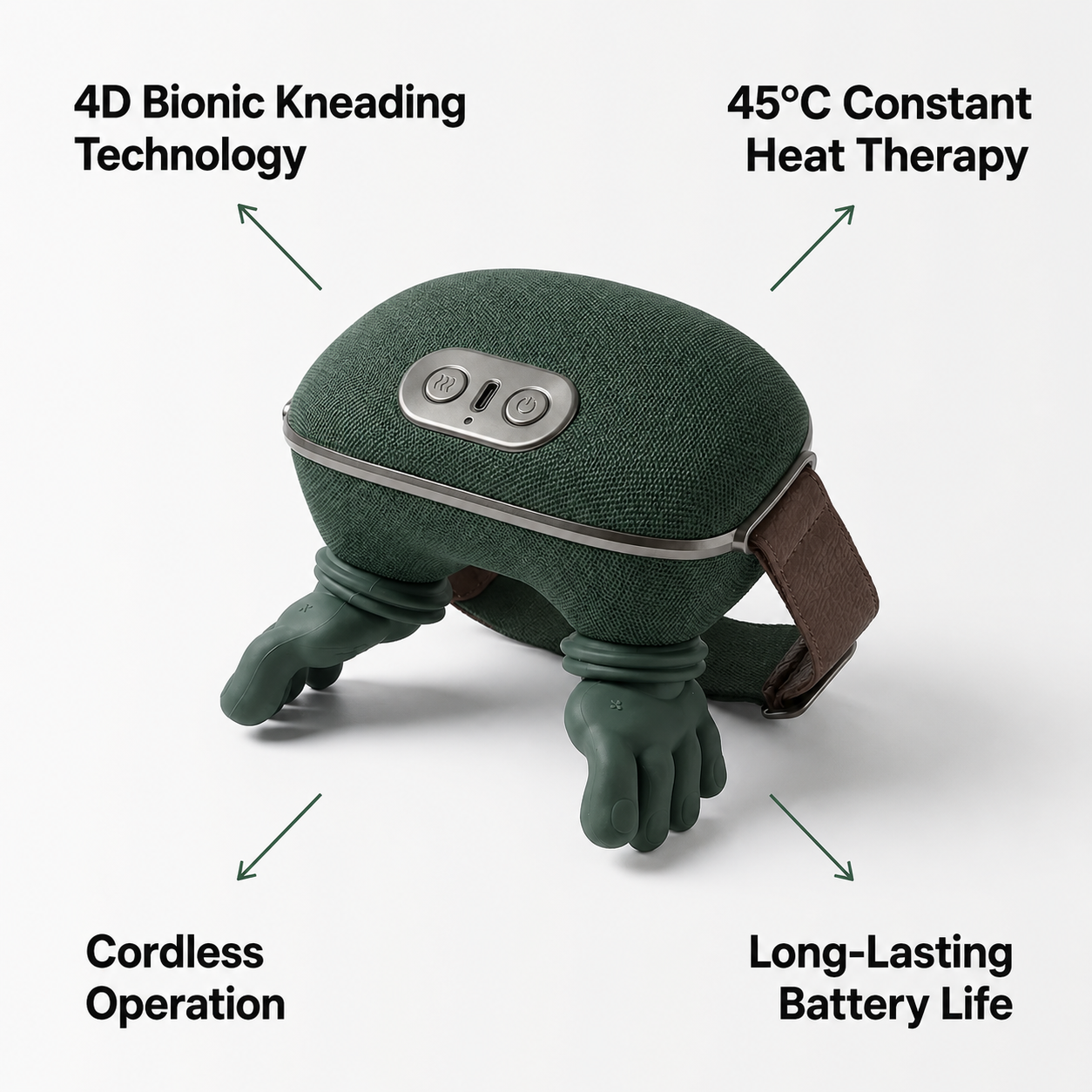 Heated Neck & Shoulder Massager with Deep Tissue & Heat Therapy